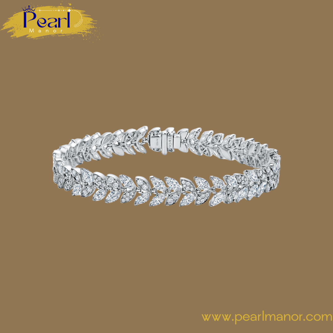 Diamond Vine Bracelet in Platinum