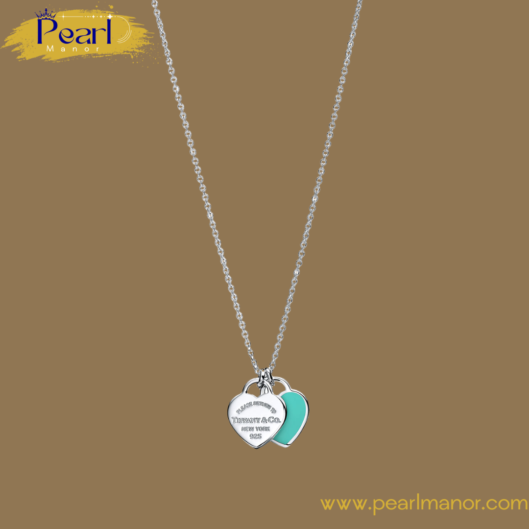 Tiffany Blue® Double Heart Tag Pendant in Silver