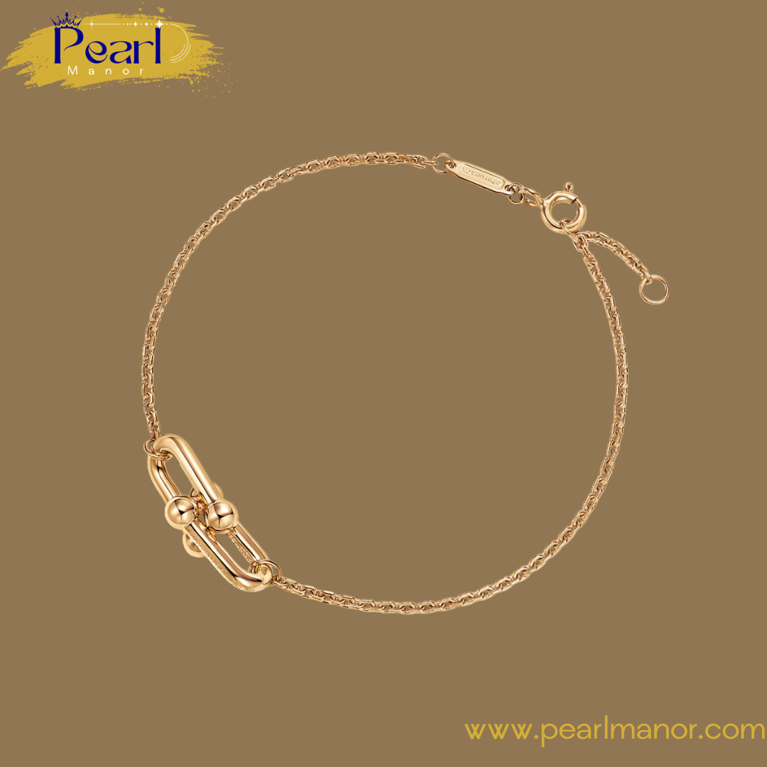 Double Link Bracelet in Yellow Gold