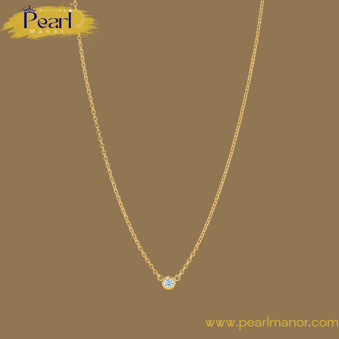 Diamonds by the Yard® Single Diamond Pendant in Yellow Gold