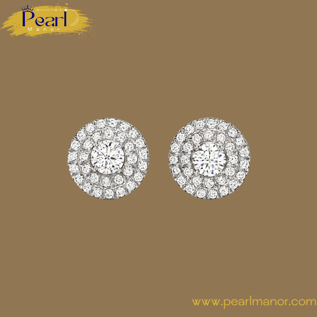 Earrings in Platinum with Diamonds
