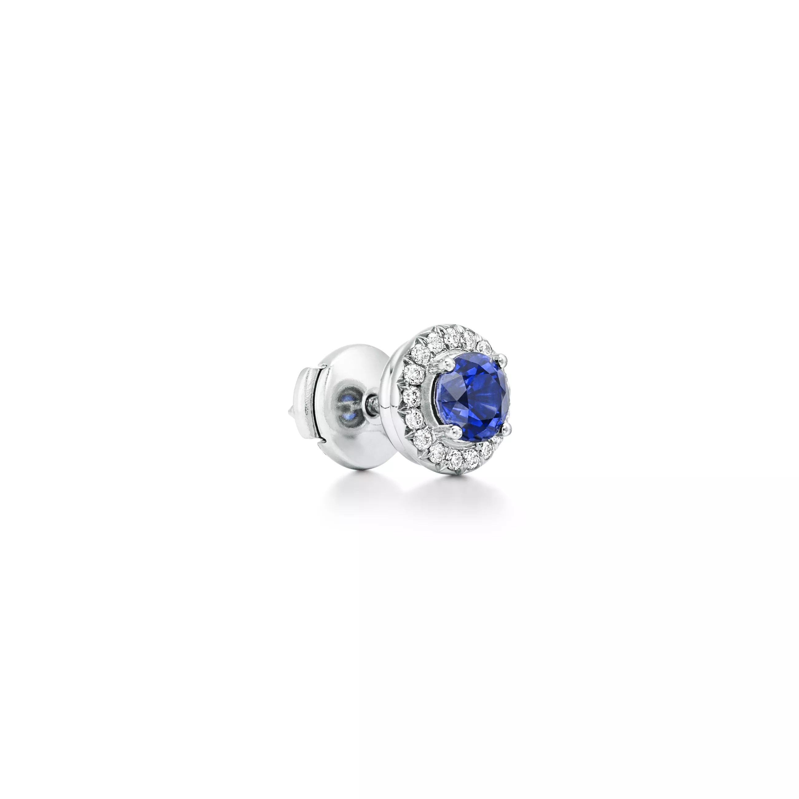 Earrings in Platinum with Sapphires and Diamonds