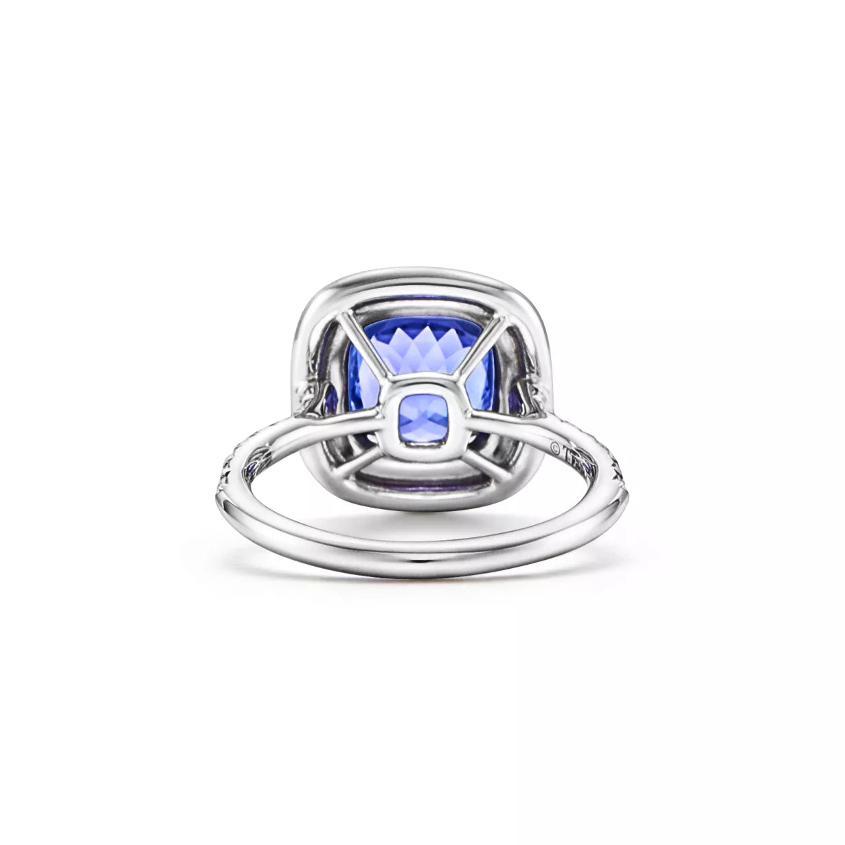 Ring in Platinum with a Tanzanite and Diamonds