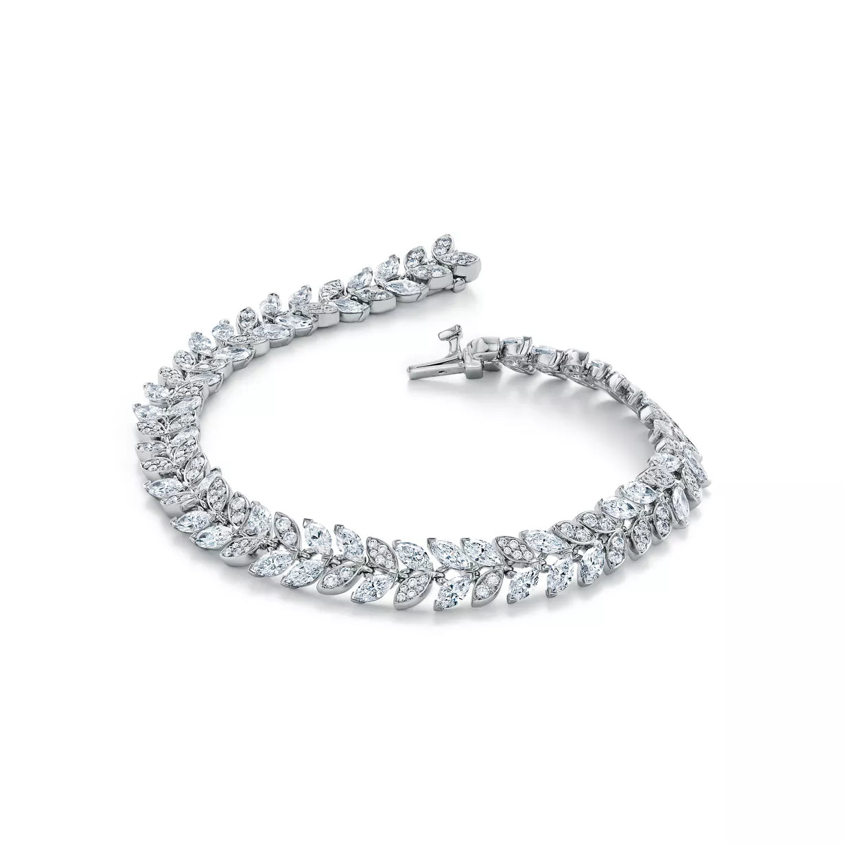 Diamond Vine Bracelet in Platinum