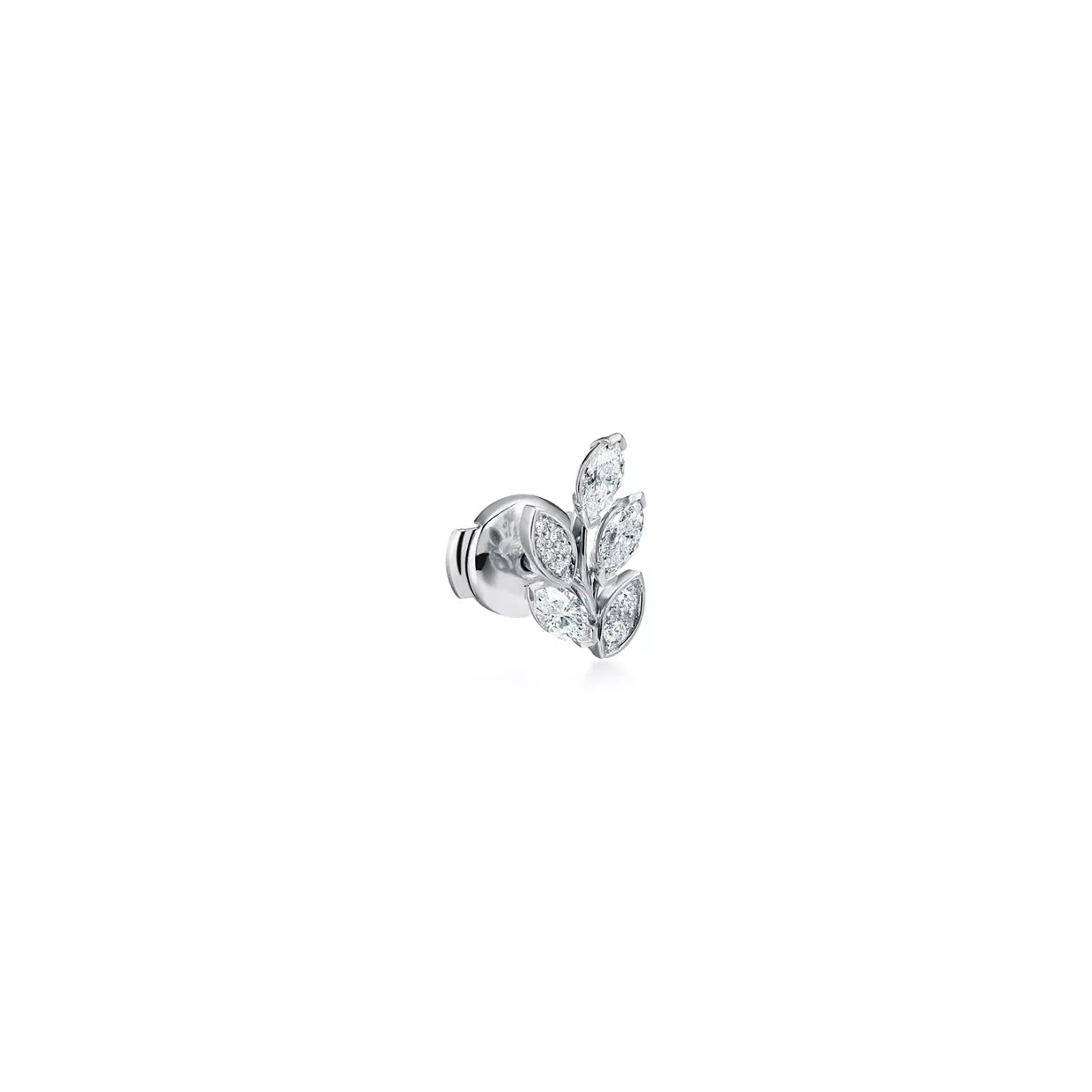 Diamond Vine Earrings in Platinum