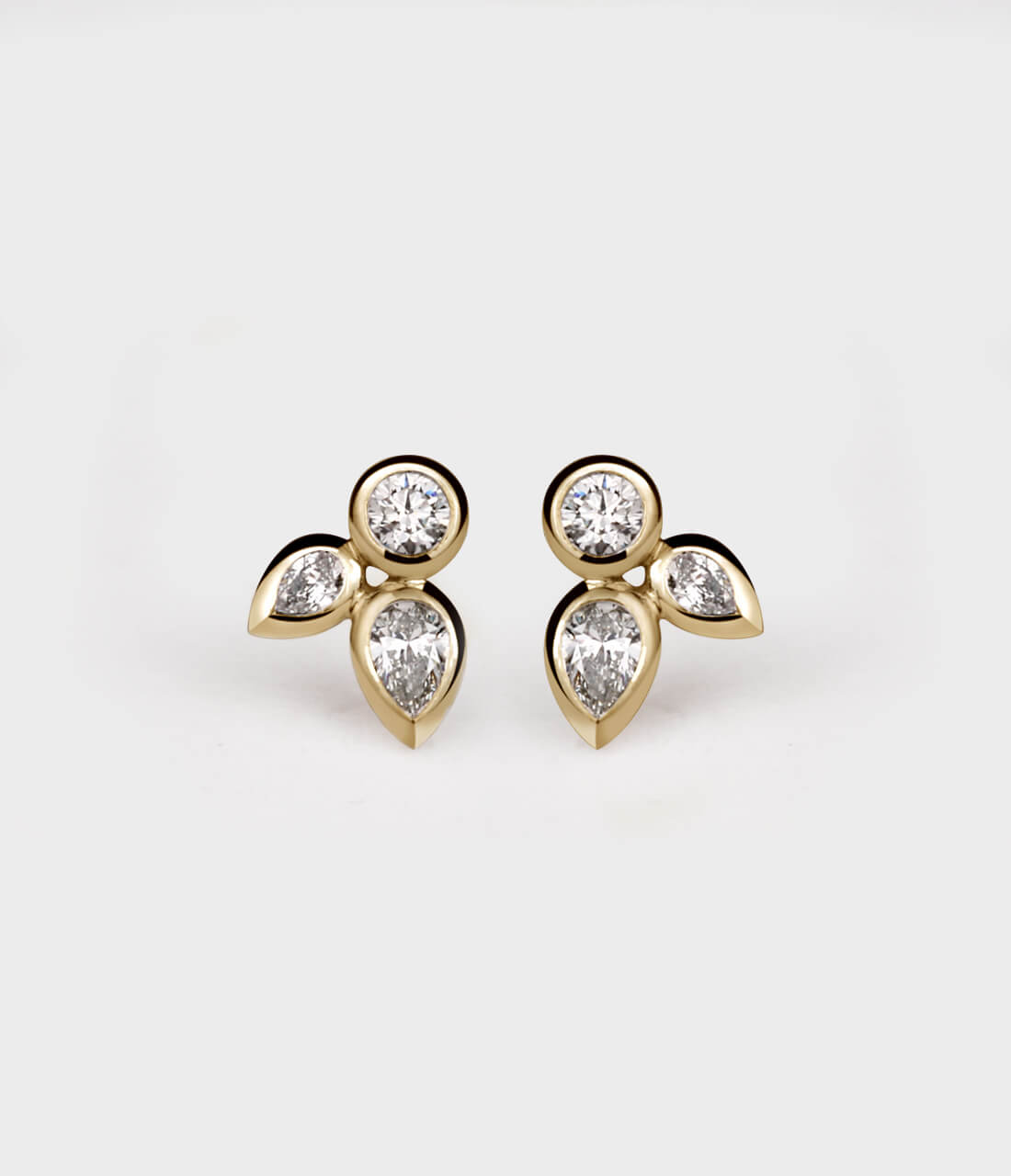 Angel Earrings / 18ct Yellow Gold / Diamonds