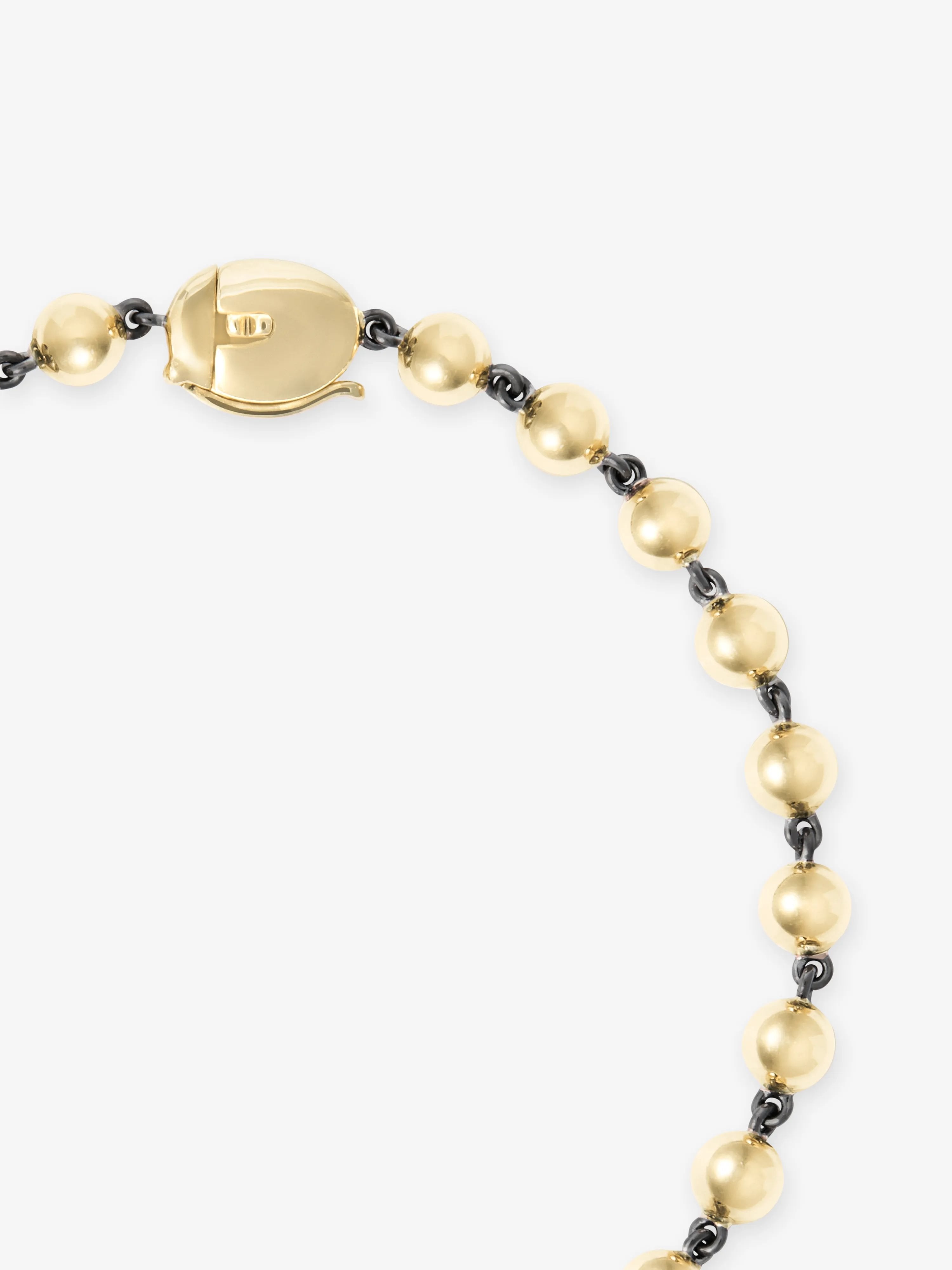 Ball n Chain Yellow Gold Diamond Bracelet