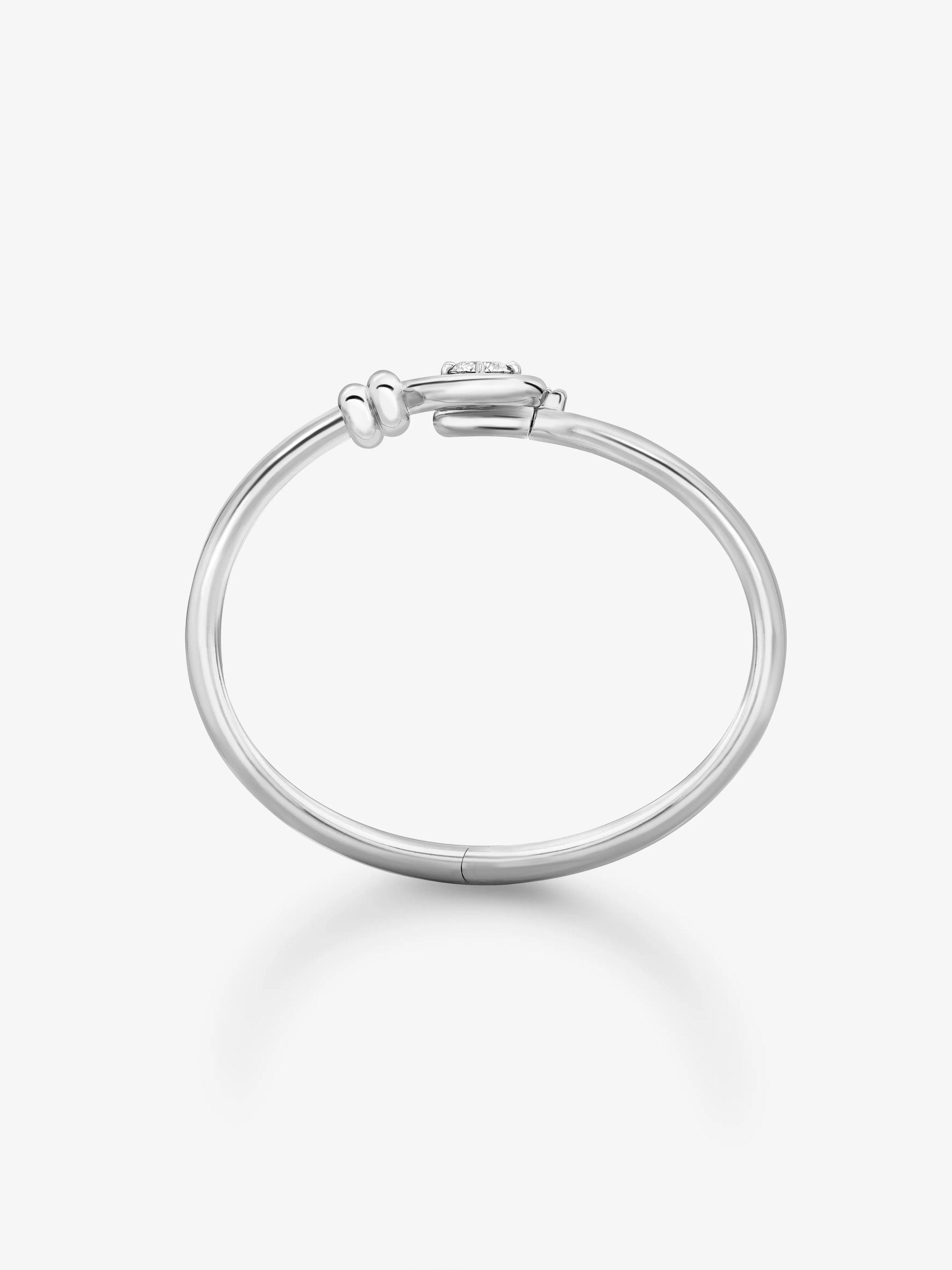 Forget Me Knot 1.30ct Diamond White Gold Bangle