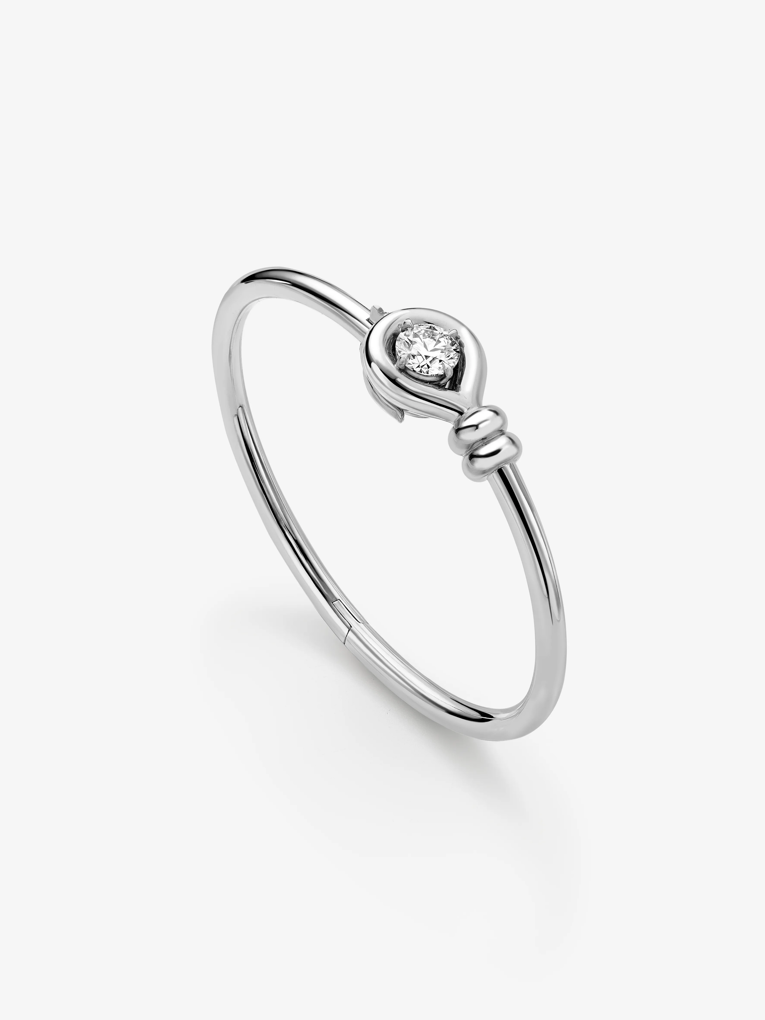 Forget Me Knot 1.30ct Diamond White Gold Bangle