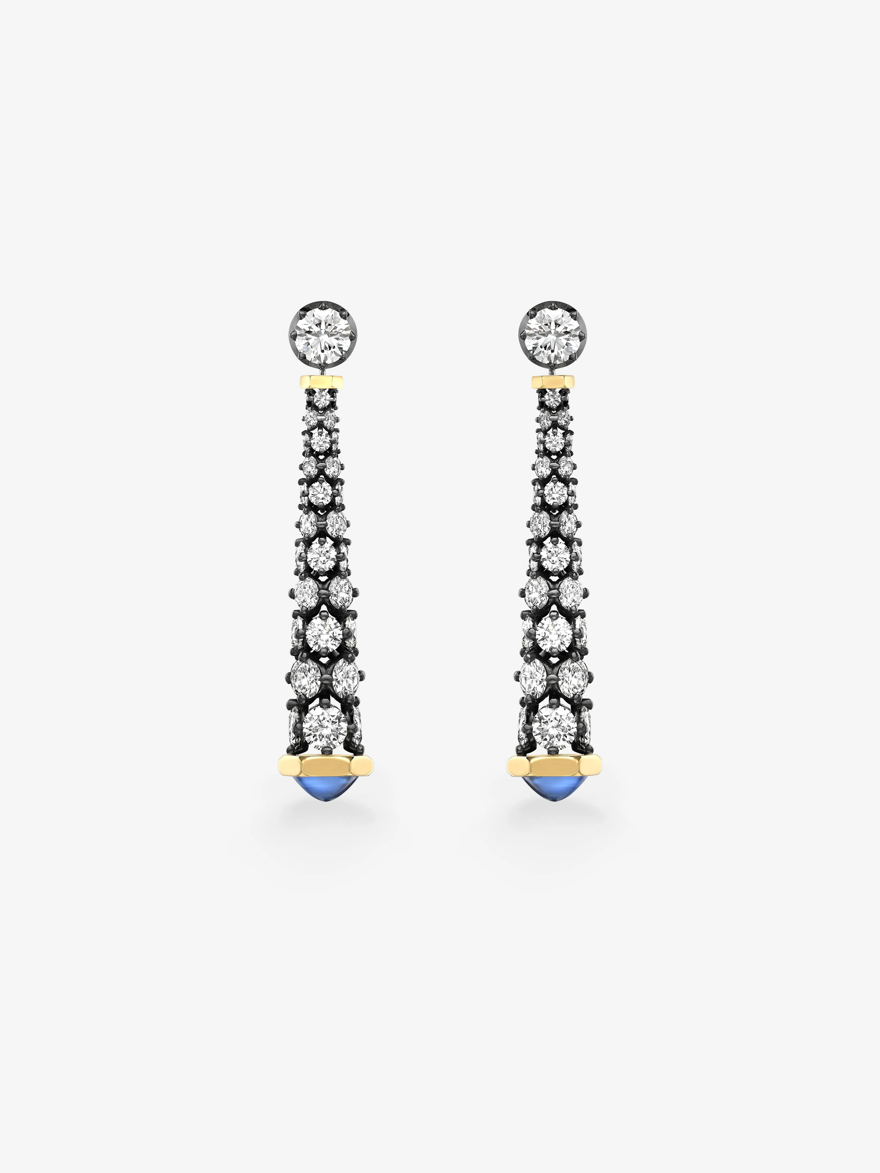 Tempest Diamond & Sapphire Earrings