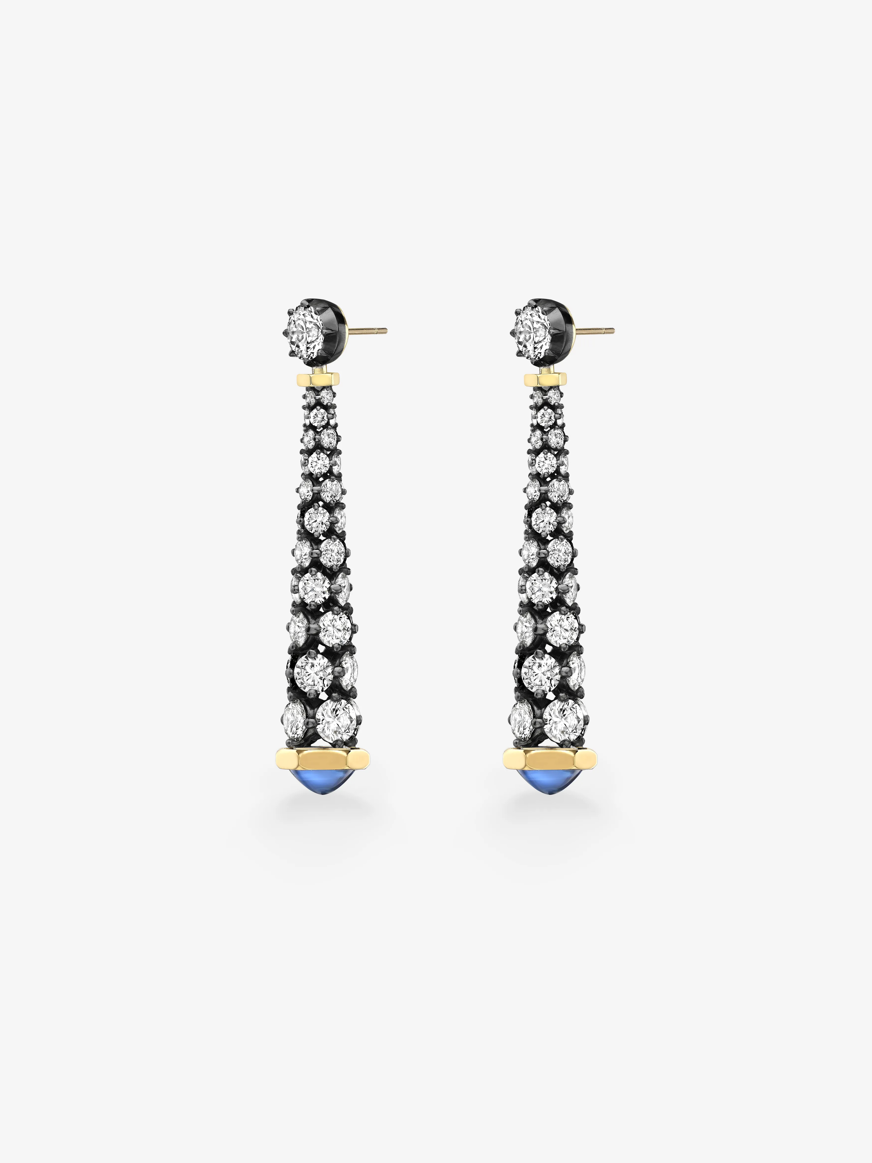 Tempest Diamond & Sapphire Earrings