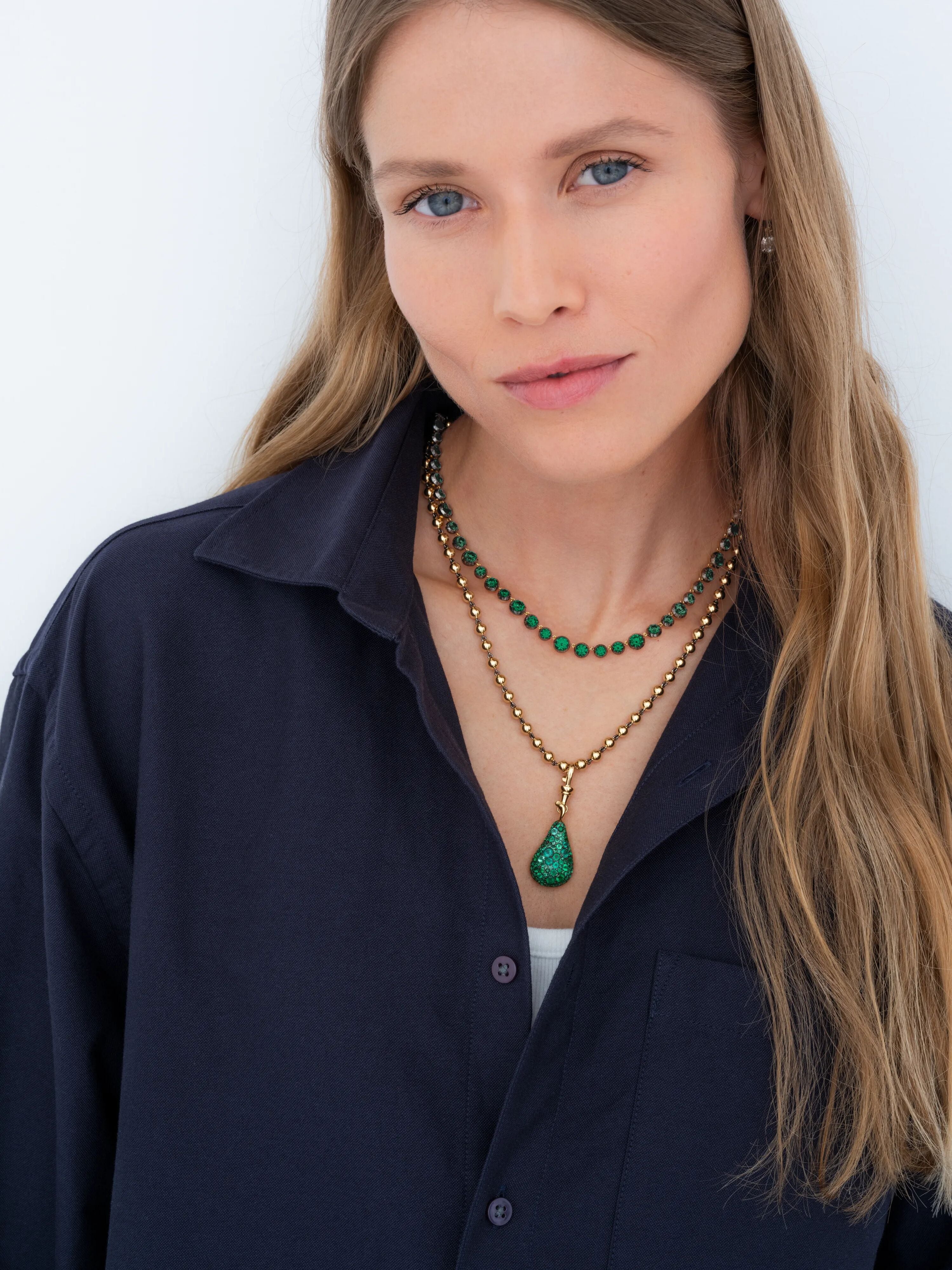 Fruit Salad Emerald Prickly Pear Pendant