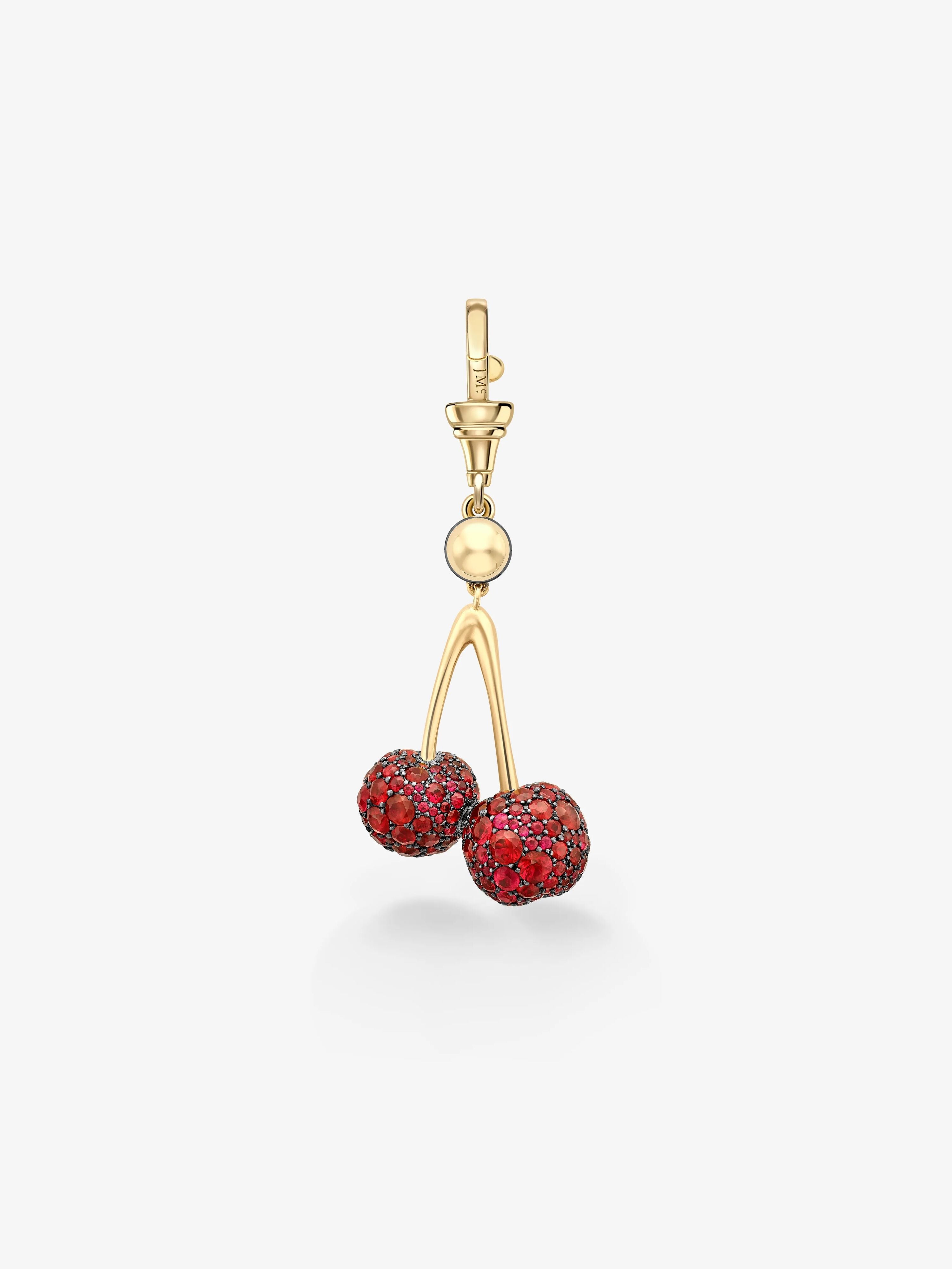 Fruit Salad Ruby Cherries & Diamond Pendant