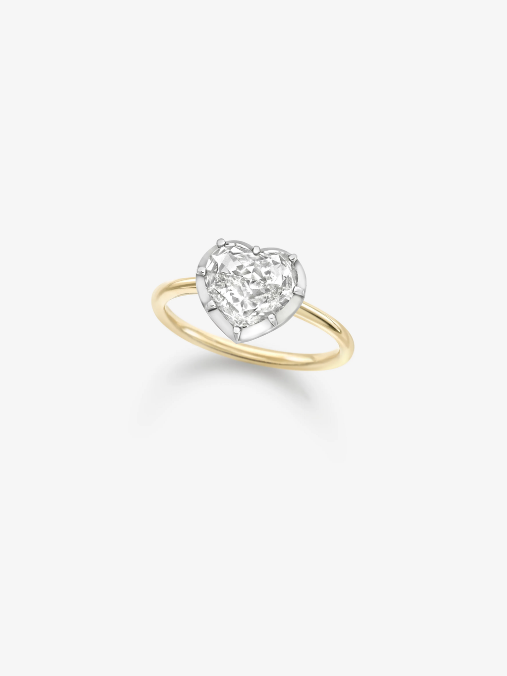1.49ct Heart-Shaped Diamond & White Gold Button Back Ring