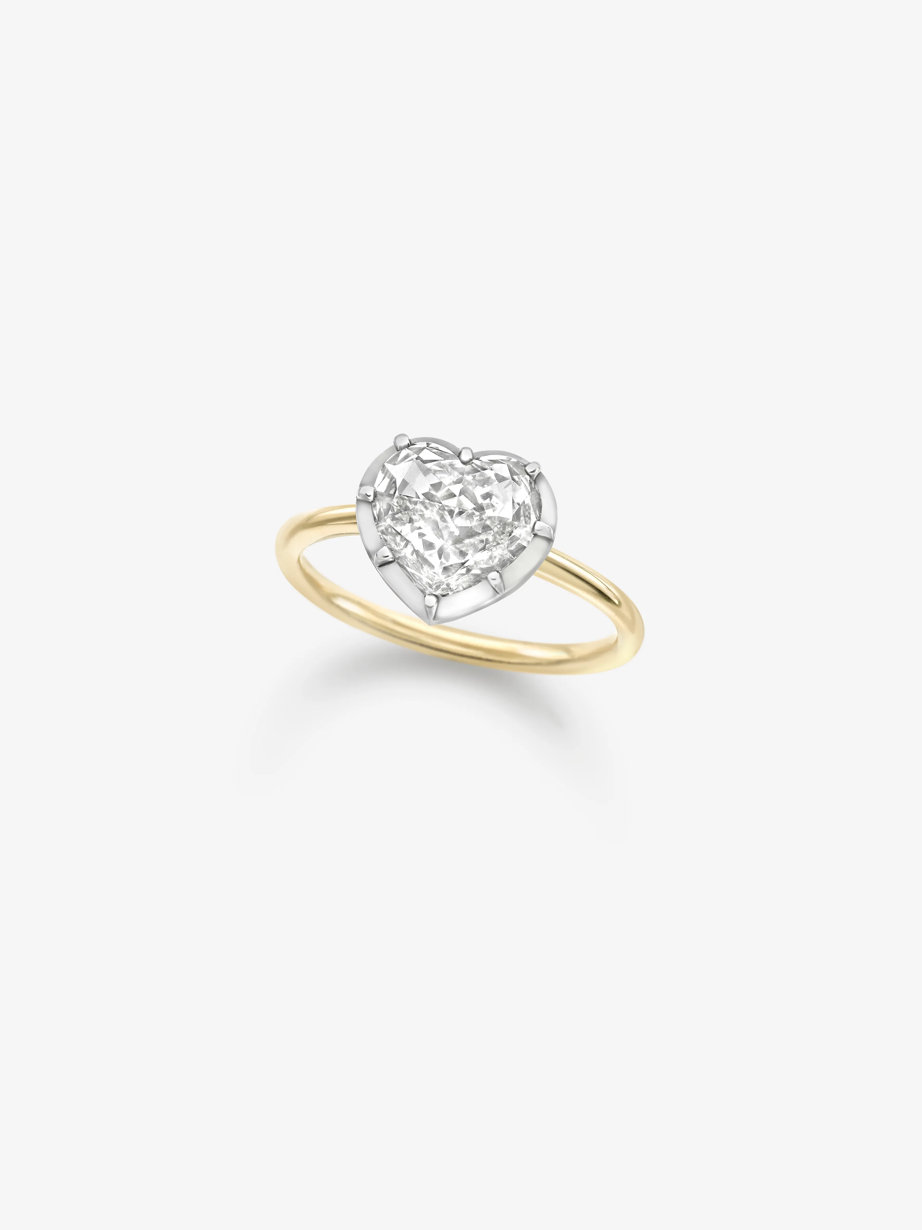 1.49ct Heart-Shaped Diamond & White Gold Button Back Ring