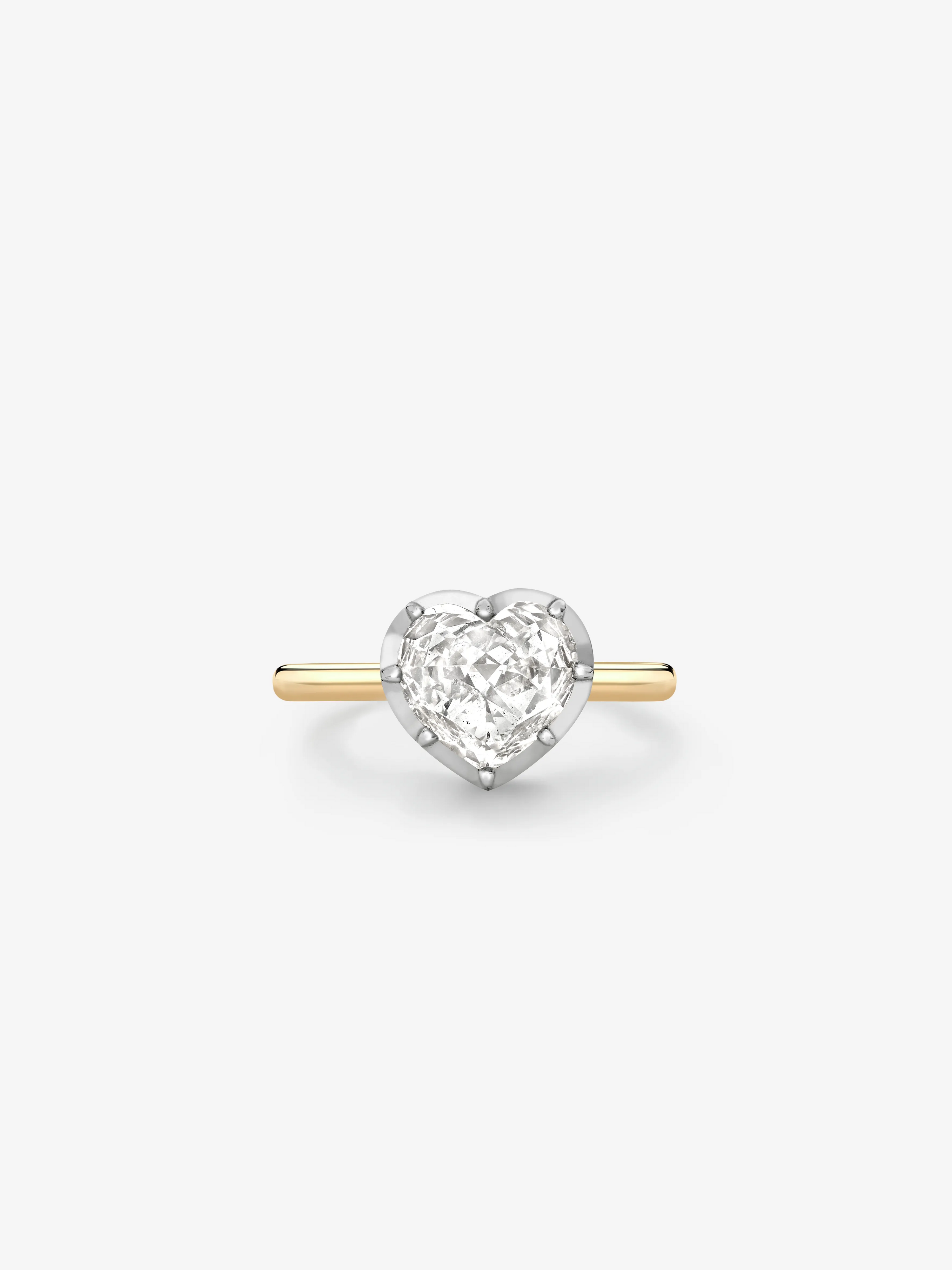 1.49ct Heart-Shaped Diamond & White Gold Button Back Ring