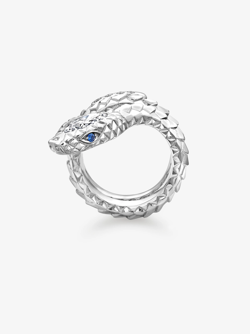 0.90ct Diamond White Gold Snake Ring