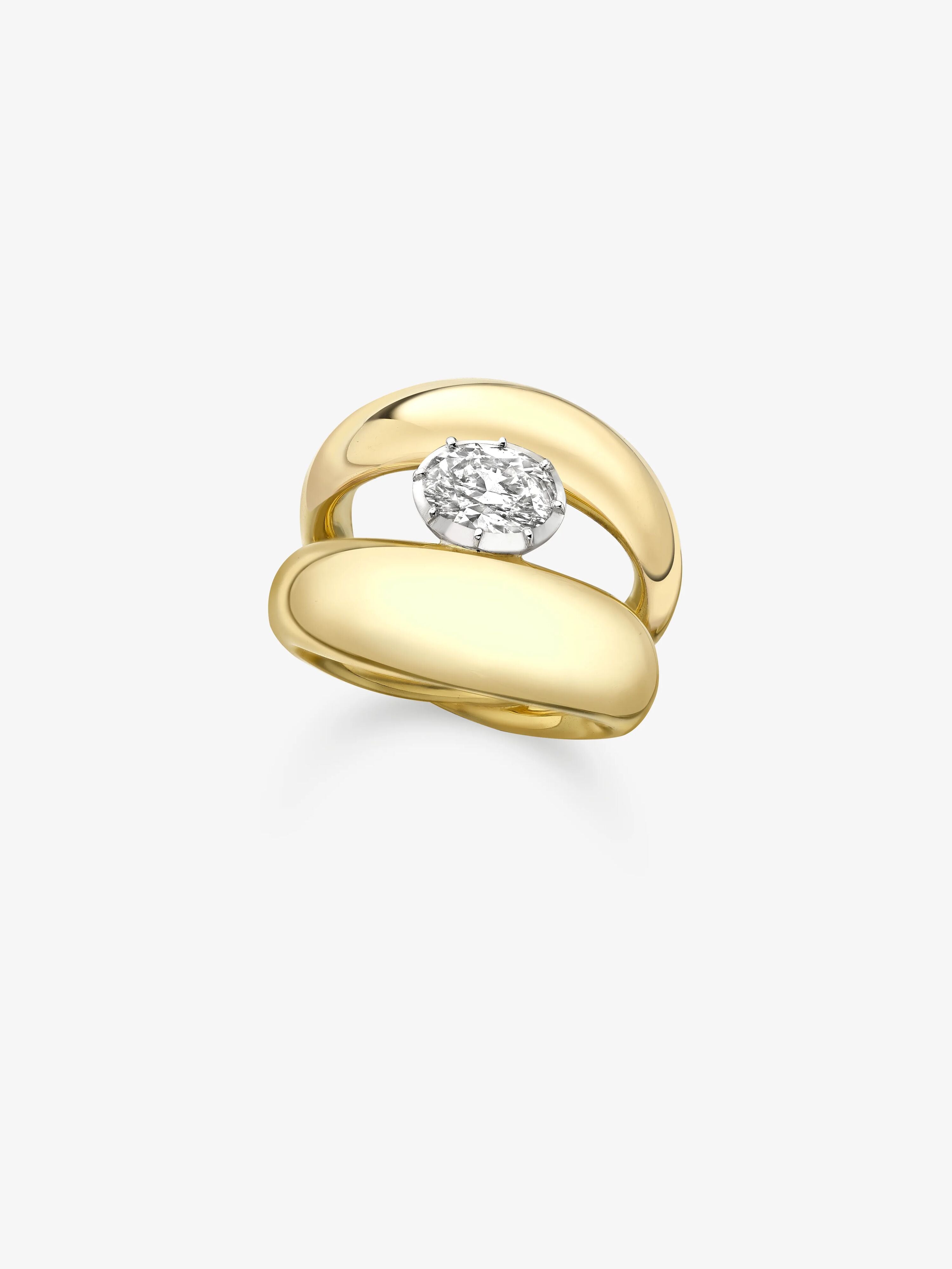 Rush Hour Oval Diamond Double Take Ring