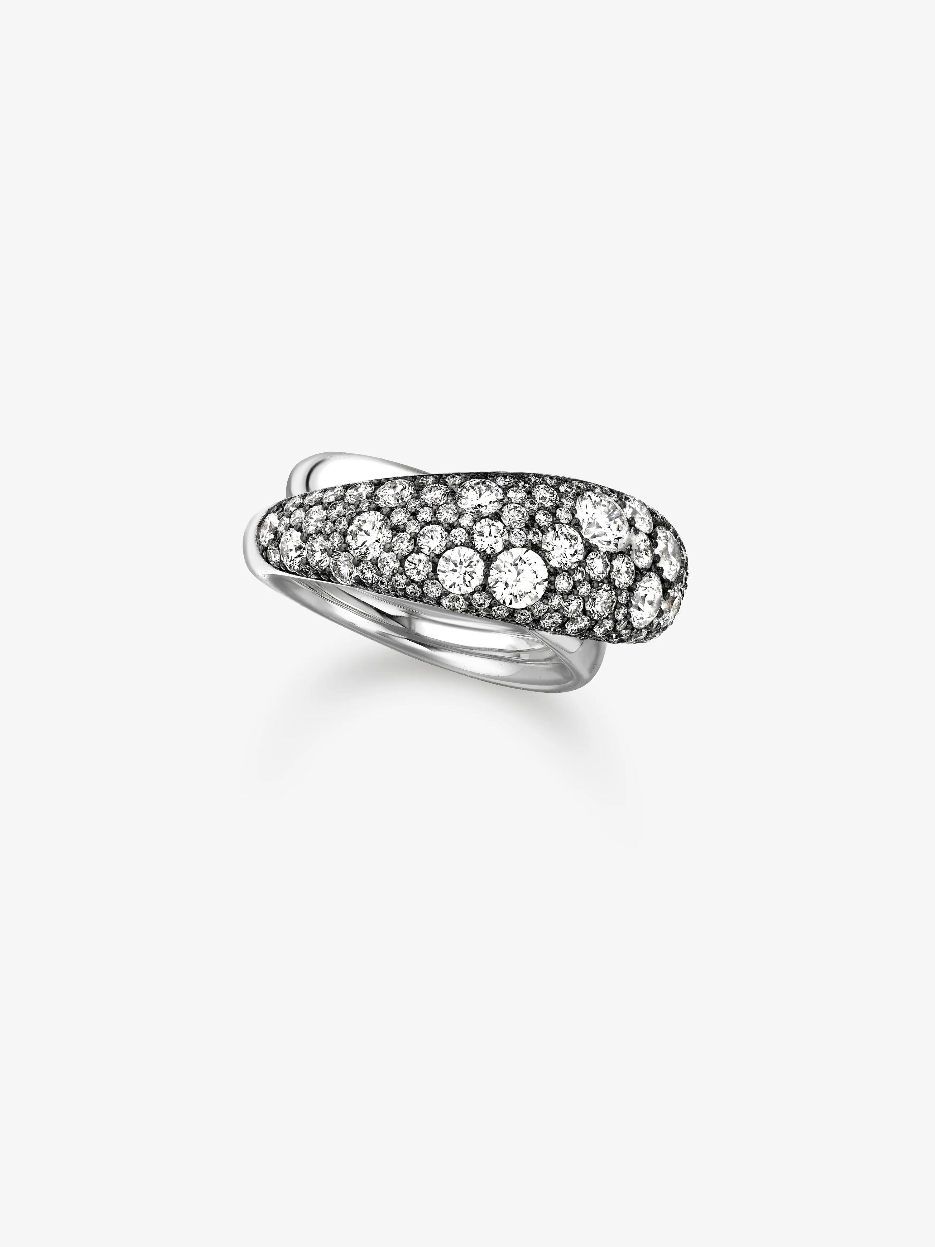 Rush Hour Diamond & White Gold Double Take Ring