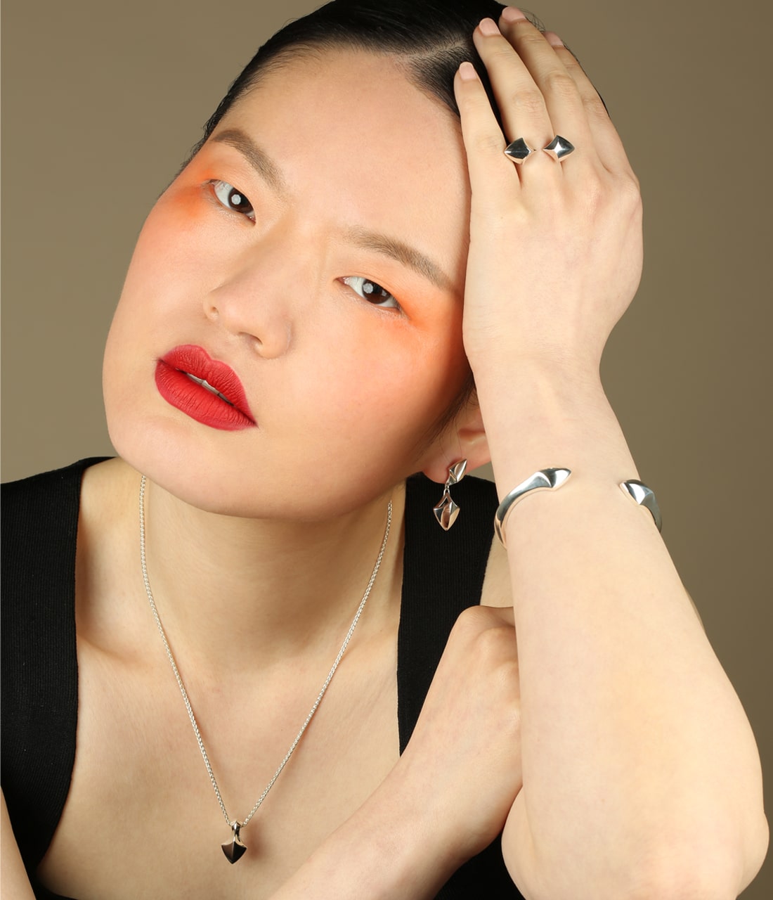 Arrowhead Drop Earrings / Sterling Silver