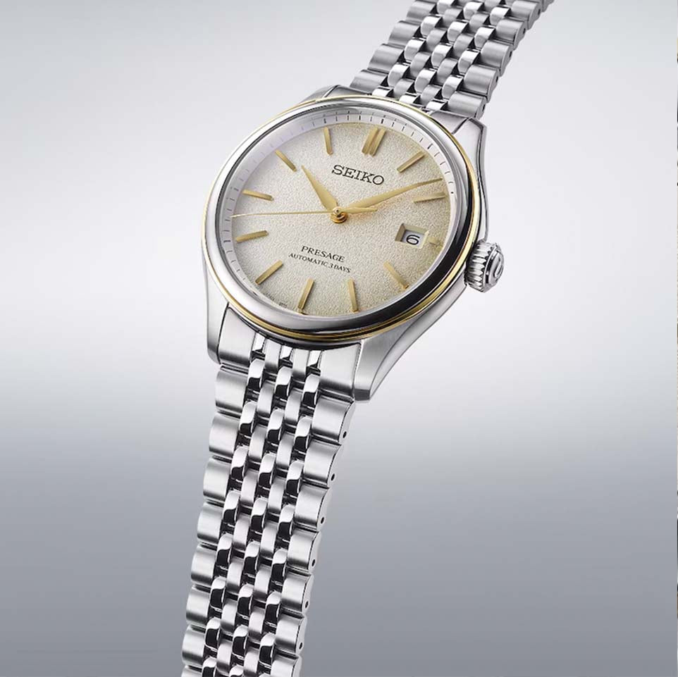 Seiko Presage Classic Automatic Steel Watch – Cream Silk Dial | 40mm